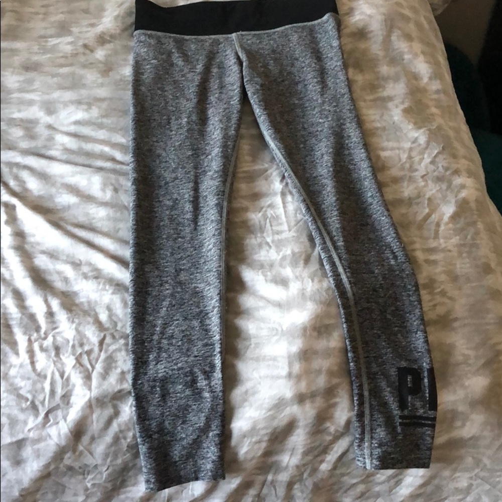 Pink gray leggings